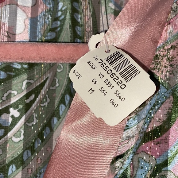 Victorias Secret pajamas Vintage gold label tag NEW button down satin silky feel - Picture 3 of 5